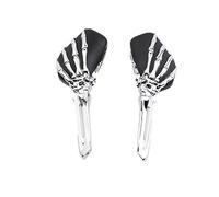 JaneShop Teschio universale in lega di alluminio Skeleton Specchietto retrovisore per Intruder Volusia/Yamaha/Shadow