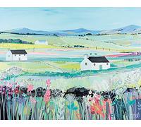 Janet Bell tra i campi 40 x 50 cm, Tela Stampe, Multicolore