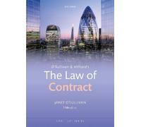 Janet OʼSullivan OʼSullivan & Hilliard's The Law of Contract (Tascabile)
