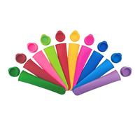 Janety 10 pezzi Stampi Ghiaccioli Silicone con coperchio stampi ghiaccioli, riut