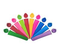 Janety 10 pezzi Stampi Ghiaccioli Silicone con coperchio stampi ghiaccioli, riutilizzabili ghiaccioli, Stampi per Ghiaccioli, BPA Free acqua ghiaccioli pellicola per il gelato estivo fai da te