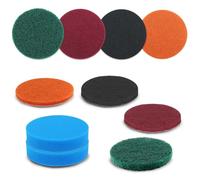 JaneYi 10 Pezzi Dischi Abrasivi 150mm Tamponi Fleece e Spugna