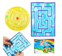 JaneYi 2 Pezzi Giocattolo Sensoriale Labirinto Gioco Sensoriale Gel per Bambini e Adolescenti Forme Rotonda e Rettangolare Fidget Sensory Toys Antistress per Autismo ADHD Ansia