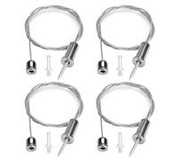 JaneYi 4 pezzi Kit Montaggio Pannelli LED Cavo di Sospensione Regolabile in