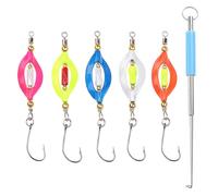 JaneYi 5 Pezzi Cucchiai da Pesca Trota Kit Esche Artificiali Spinning