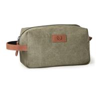 Janhavi Borsa da toilette da uomo, impermeabile, idea regalo per testimoni dello sposo, in tela, con iniziali incise e orecchie di grano, borsa da viaggio da uomo, idea regalo per uomini, tssentials