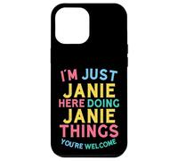 Janie Here Doing Janie Cose Divertente Nome Janie Custodia per iPhone 12 Pro Max