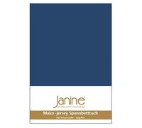 Janine - 5007, lenzuolo con angoli, tricot 140/200 cm - 160/200 cm Blu marino