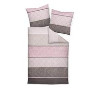 Janine 65016 Davos - Biancheria da letto in flanella, 135 x 200 cm + 80 x 80 cm, colore: Viola