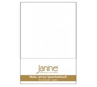 Janine copriletto con angoli elasticizzati, mako-jersey, 5007, dimensioni 90/190 - 100/200 cm, colore: bianco, modello 10