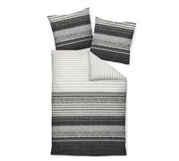 Janine Lenzuola 2 Pezzi - Davos, Flanella, Cotone, Scritta Grigio 155