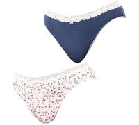 janira Confezione x 2 Brislip Coquettes Mutandine di Cotone JPB1 Donna