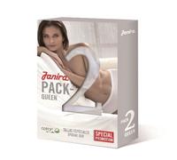 JANIRA donna 2 slip NERO mutandina alta cotone pizzo BRAGA ESSENCIAL conf.rispar