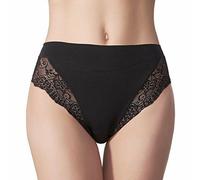 JANIRA donna 2 slip NERO mutandina cotone pizzo MILANO ESSENCIAL conf.risparmio