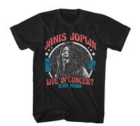 Janis Joplin - Americana - American Classici - Solido Nero Adulto Manica Corta T