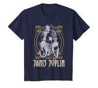 Janis Joplin Gold Framed Maglietta, Bambini, Navy, 3 Anni