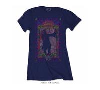 JANIS JOPLIN Paisley E Fiori Frame Camiseta Ufficiale Rock Off Ragazza JOPTS03LN