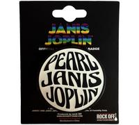 Janis Joplin Spilla in metallo Pearl Emblem Mono Ufficiale