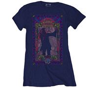 Janis Joplin - T-Shirt # L Blue Femmina # Paisley & Flowers Frame