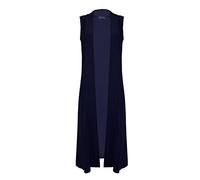 Janisramone Donne Signore Nuovo Stylish Senza Maniche Aperto Collare Fidanzato Lungo Lunghezza Maxi Cardigan