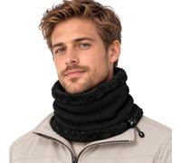 Janisramone® Snoods for Men - Scaldacollo termico foderato in finta | Scaldacollo in morbida pelliccia di poliestere, con coulisse regolabile, esterno in acrilico, per il freddo della moto