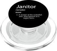 Janitor Definition Best Janitorial Appreciation Super Hero PopSockets PopGrip per MagSafe