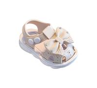 Janly Ciabatte Estive Pantofole Ma Scarpe da spiaggia con fondo morbido antiscivolo per bambine estive per bambine medie e piccole Primi Passi Per Bambini Sandali Bambina (White, 22 Infant)