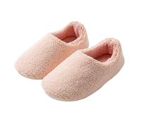 Janly Pantofole chiuse casa donna inverno caldo confortevole cotone antiscivolo pantofole in memory foam pantofole per camminare donna donna donna, Rosa, 36 EU