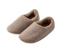 Janly Pantofole chiuse casa donna inverno caldo confortevole cotone antiscivolo pantofole in memory foam pantofole per camminare donna donna donna, marrone, 40 EU
