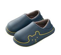 Janly Pantofole per la casa degli uomini, invernali, impermeabili, calde in pile, comode in memory foam, scarpe con antiscivolo, suola per camminare per la casa Mens House Slipper, Militare, 44 EU