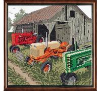 Janlynn Kit Punto Croce contato con Scritta Auction Day, Cotone, Bianco, 11-1/4" x 10-1/2"