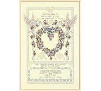 Janlynn Metallo Platinum Collection Colombe di Cerimonia Nuziale contati Punto Croce Kit