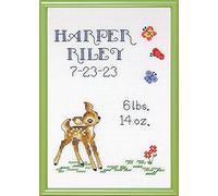 Janlynn Tobin Counted Cross Stitch Kit 5"X7"-Baby Deer Sampler (14 Count)