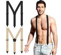 Janmercy 2 Pz Sotto Abbigliamento Bretelle per Gli Uomini Aeroporto Friendly Bretelle Clip di Plastica Escursionismo Nascosto Bretelle per gli Uomini, Forma a Y, Taglia unica
