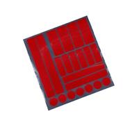 Janmobrian Adesivi Bici, Sticker Bici 2 Set di Adesivi Riflettenti for Moto, Bicicletta, Cerchioni, Pellicola Riflettente Avvertimento La Sicurezza Notturna(Red)