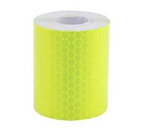 Janmobrian Adesivi Bici, Sticker Bici 3 pz 5cm * 1 m Bike Body Riflettente Adesivi di Sicurezza Sicurezza Avvertimento Conspiicuity Tape Sticker Striscia Accessori Uso Adatto per Biciclette(Yellow)