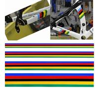 Janmobrian Adesivi Bici, Sticker Bici 3 Set Riflettente Cycling Frame Sticker Bicycle Rainbow Colors Decorazione Adesivo DIY MTB. Adesivo modificato Bici(7X30cm)