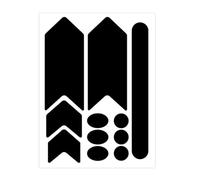 Janmobrian Adesivi Bici, Sticker Bici 4 Pezzi di Protezione for Telaio Bici da Montagna MTB, Adesivi Strada(Black)
