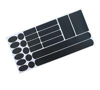 Janmobrian Adesivi Bici, Sticker Bici Adesivi Uso Adatto per Biciclette 2PC Nastro protettore Bike Catena MTB. Copertura Protettiva la Protezione antigraffiante AntiGraffio(Carbon Fiber Black)