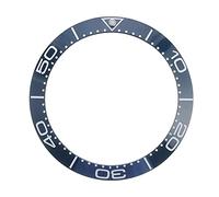 Janmobrian Ghiera Orologio,Orologi Bezel Inserto di ghiera in Ceramica in Ceramica Blu 38mm per Orologi da Uomo da 40 mm Orologio da Uomo Sostituire Gli Accessori Guarda Il Viso(Blue)