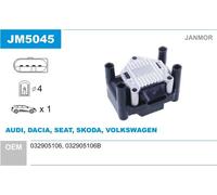 JANMOR Bobina D'Accensione Modulo per VW Golf IV 1.4 16V 1.6 2.0 1.8 4motion