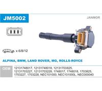 JANMOR JM5002 Bobina d'accensione per ALPINA,BMW,LAND ROVER,MG,ROLLS-ROYCE,ROVER