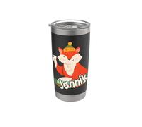 JANNIK - Nome ragazzo simpatico con una volpe cool Bicchiere termico in acciaio inox doppia parete