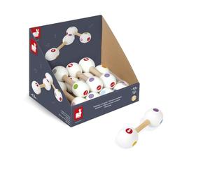 Janod 07610 Confetti Maracas Barbell Musical Toy