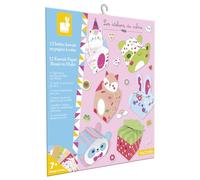 Janod-Janod-12 Scatole di Carta Kawaii da Realizzare-12 Creazioni + 1 Foglio di Adesivi-Fai da Te-Les Ateliers Du Calme-Kit di Svago Creativo per Bambini-Destrezza e Concentrazione-da 7 Anni, J09164