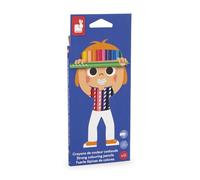 Janod - 12 matite Colorate - Colorare e disegnare - Forma Triangolare ergonomica e Mina Resistente - Hobby creativi e attività manuali - dai 3 Anni - J07408