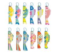Janod - Gli Atelier del Calmo - Pesci in Carta da Creare - 12 Pesci - Kit Creativo per Bambini - Sviluppo della creatività e Concentrazione - A Partire dai 7 Anni - J07730