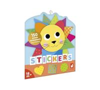 Janod - 150 Adesivi Grandi - Ideale da 18 Mesi - Forme Geometriche - Tempo Libero Creativo per Bambini - capacità motorie e di concentrazione - J09194