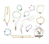 Janod - Set 16 Gioielli Pietre Portafortuna Fai-Da-Te - 3 Collane e 13 Bracciali - Les Ateliers Bijoux - Attività Creativa per Bambini - Manualità e Concentrazione - Dagli 8 Anni, J07938