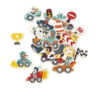 Janod - 24 Magneti Città - Giocattolo in Legno FSC - Gioco Educativo Magnetico - Accessori per Lavagna Magnetica - Dai 24 Mesi, J09642